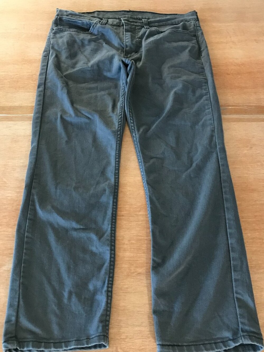 Levi's 511 Slim Fit Jeans Men 34x27 Gray Mid Rise Stretch Shaping Outdoor 19128